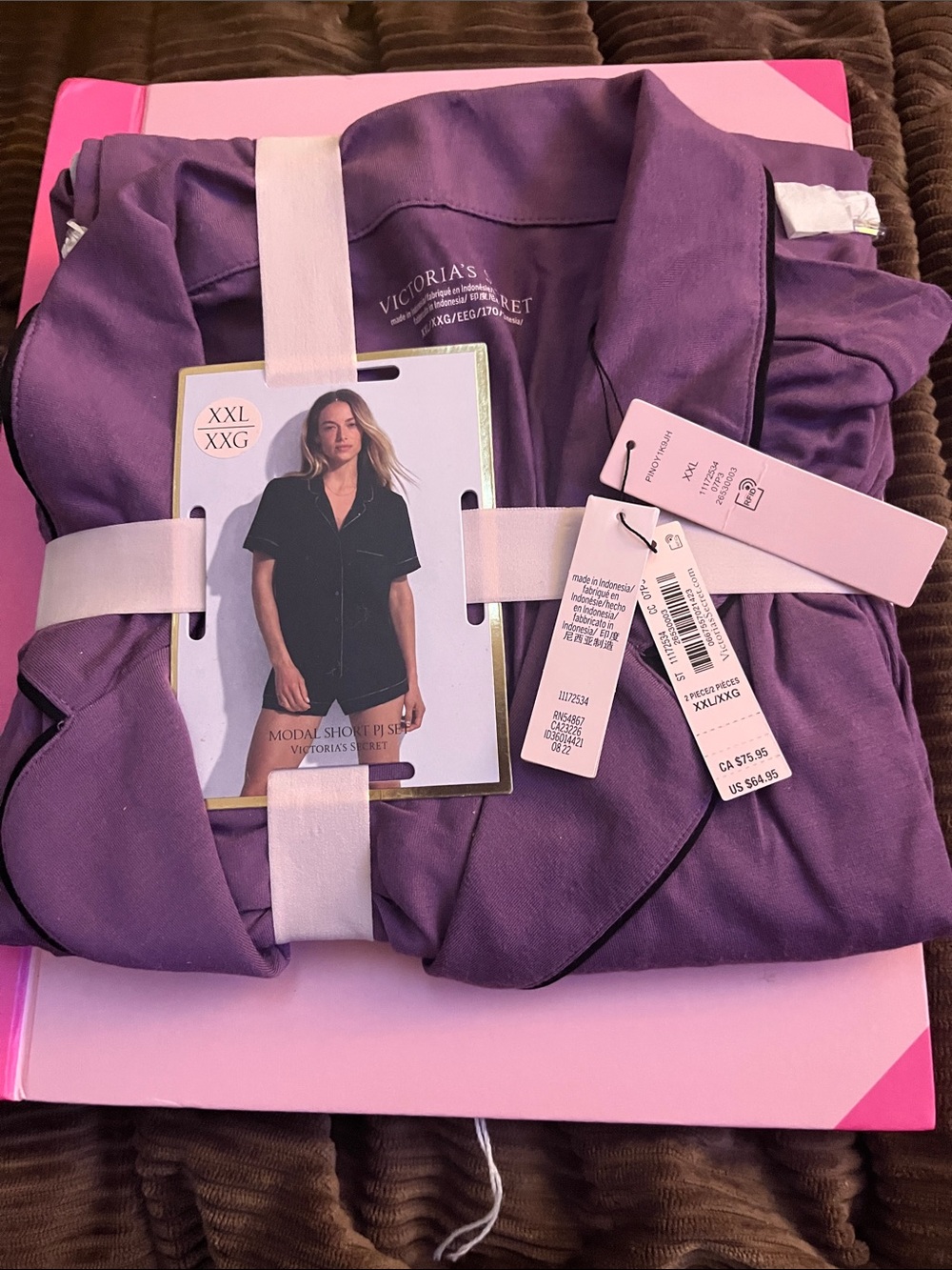 Victoria's Secret Purple Modal Short PJ Set